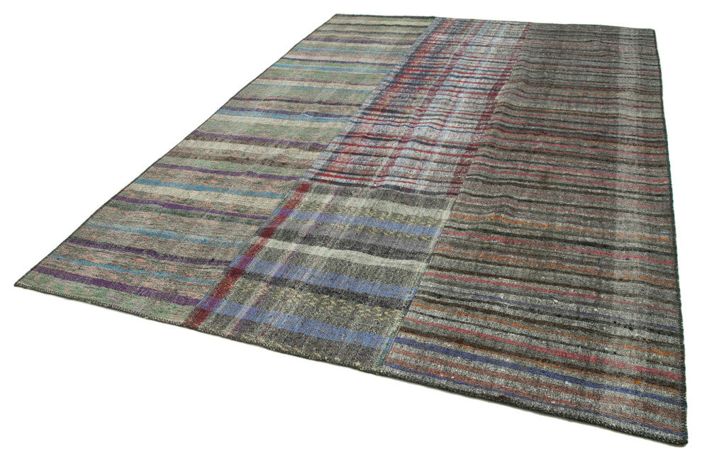Rug N Carpet - Handmade Oriental 8' 2'' x 11' 10'' Rustic Patchwork Kilim Rug