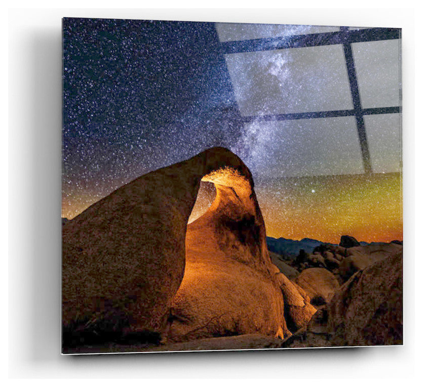 Epic Graffiti Starry Night, the Dessert Acrylic Wall Art, 32"x32"