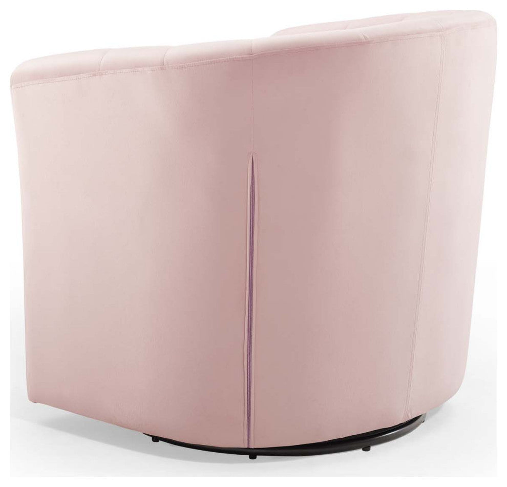 Tufted Armchair Accent Chair, Velvet, Pink, Modern, Living Lounge Hospitality