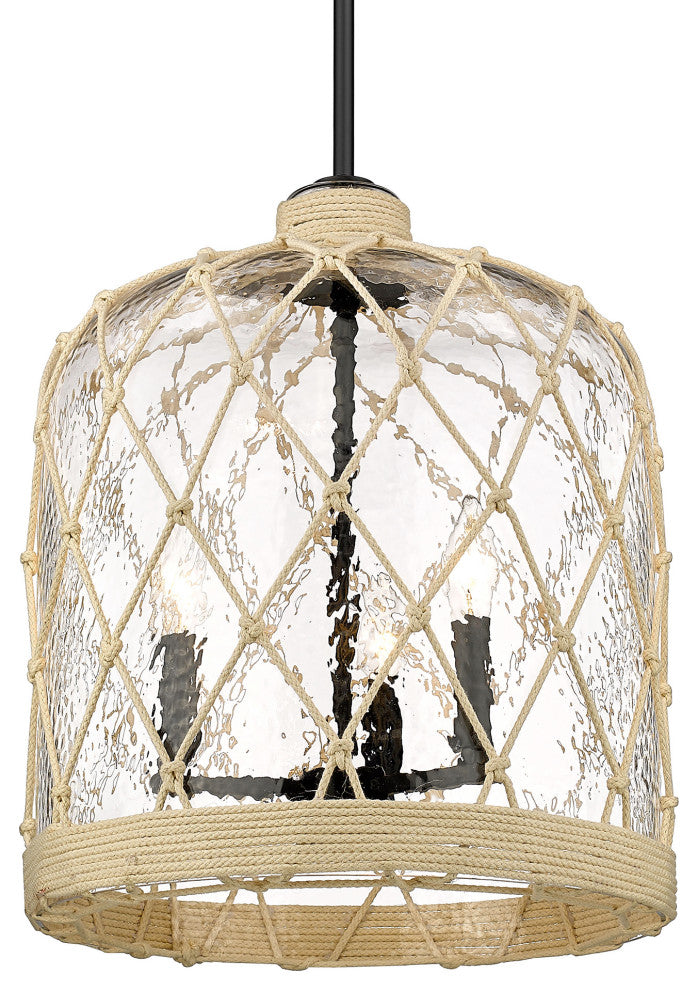 Golden Lighting 1073-M1L Hathaway 10"W Pendant - Matte Black