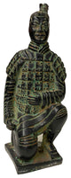 Chinese Black Green Rustic Ancient Artistic Terra Cotta Soldier Figure Hws2453
