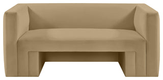 Henson Velvet Upholstered Loveseat, Camel