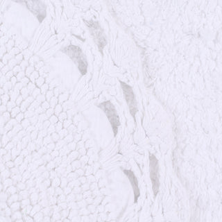 Hampton Crochet Reversible Bath Rug Set, 24x40 Rectangle, White
