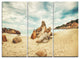 "Stones on the Foreground Beach" Metal Wall Art, 3 Panels, 36"x28"
