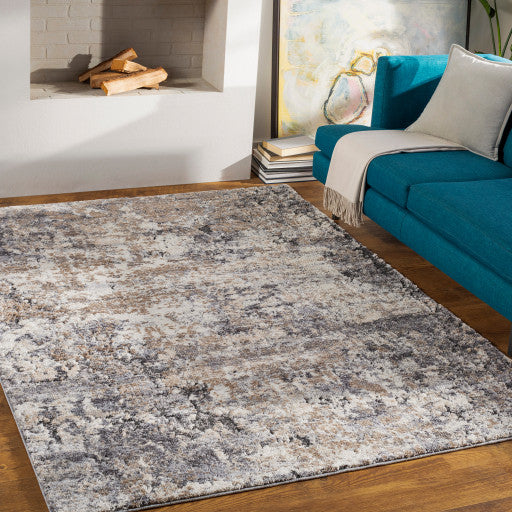 Surya Tuscany TUS-2311 5'3"x7'3" Rug, Tan/Ivory/Black/Medium Gray