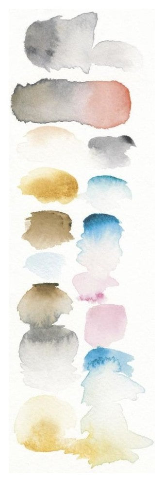 "Watercolor Swatch Panel I Bright" Digital Paper Print by Elyse DeNeige, 20"x56"