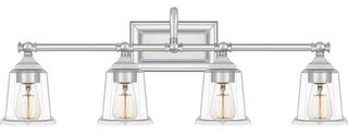Nicholas 4-Light Bath Vanity, Polished Chrome