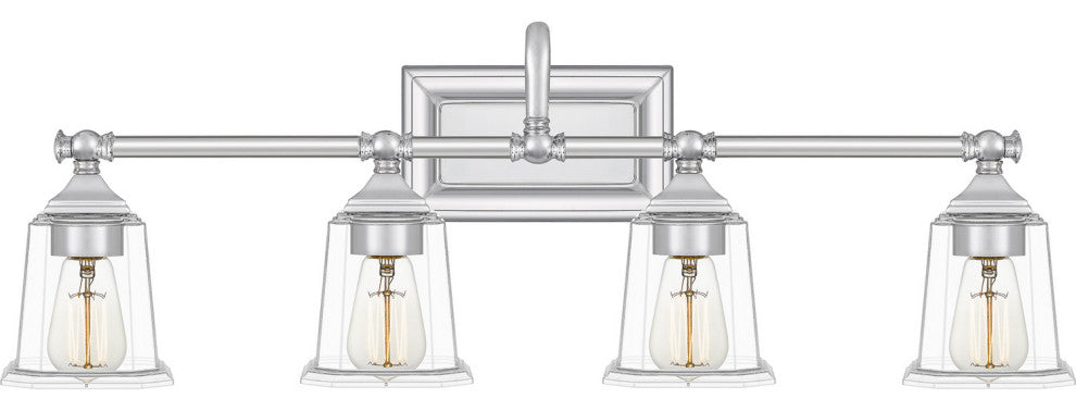 Nicholas 4-Light Bath Vanity, Polished Chrome