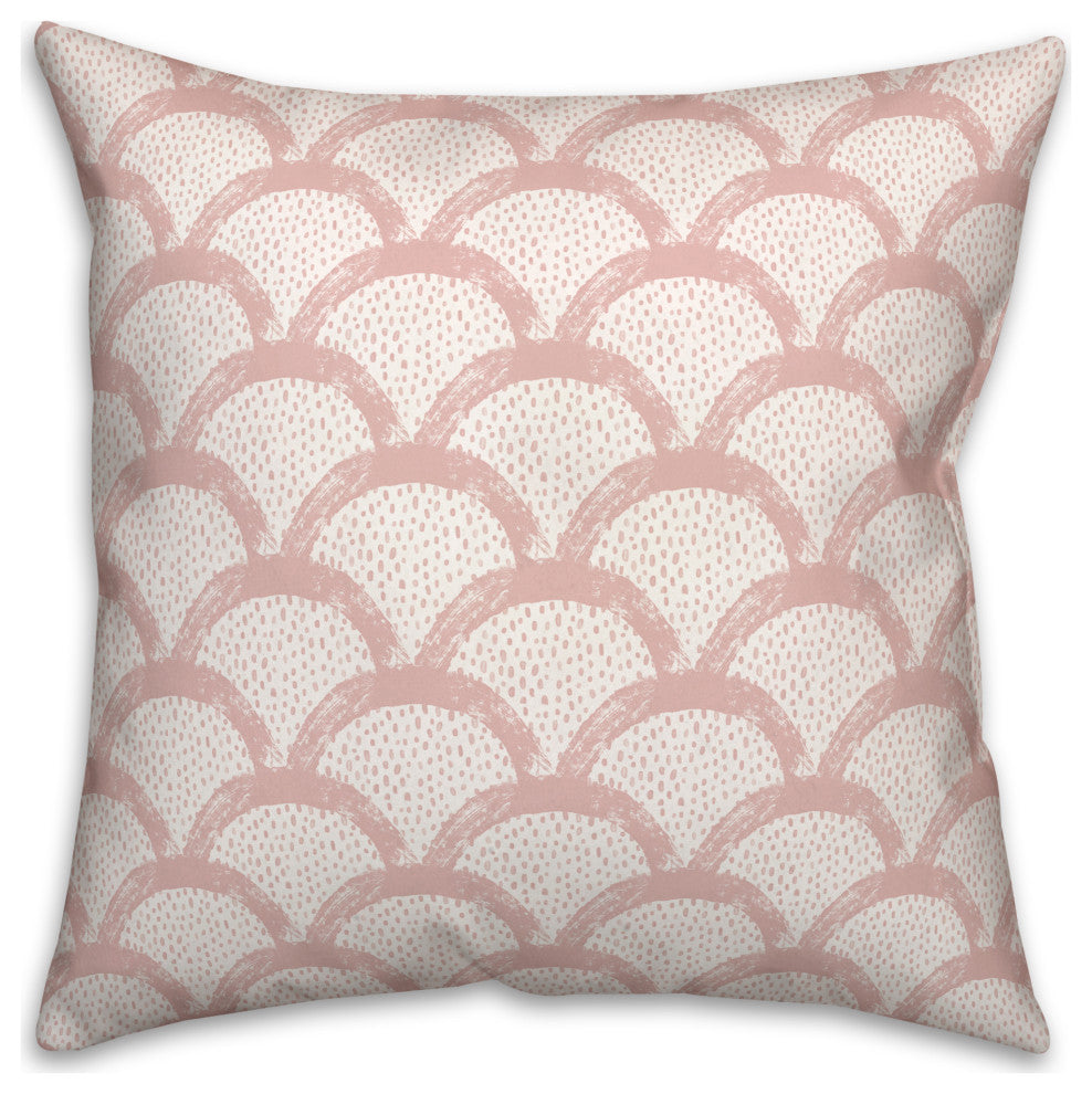 Pink Scallops 18x18 Indoor/Outdoor Pillow