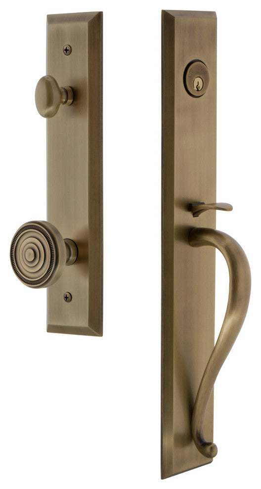 Fifth Avenue 1-Piece Dummy Handleset, S Grip and Soleil Knob, 849633
