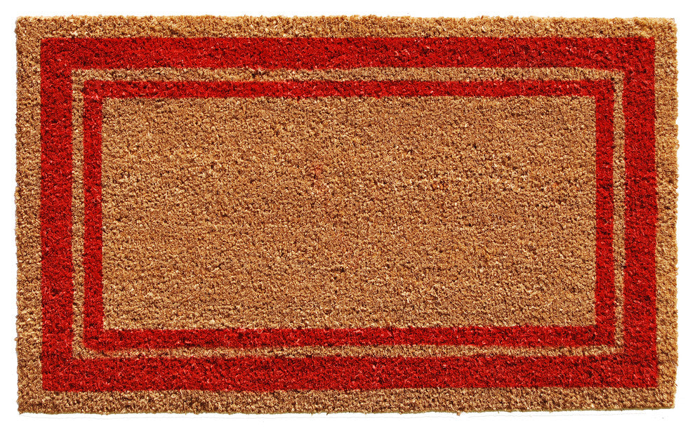Calloway Mills Red Border Doormat, 18"x30"
