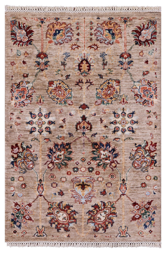 Persian Tabriz Hand-Knotted Rug 2' 8" X 4' 1" Q11249