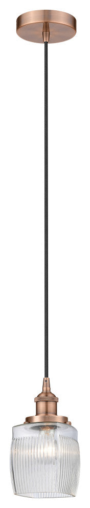 Innovations 616-1PH-AC-G302-LED 1-Light Mini Pendant, Antique Copper