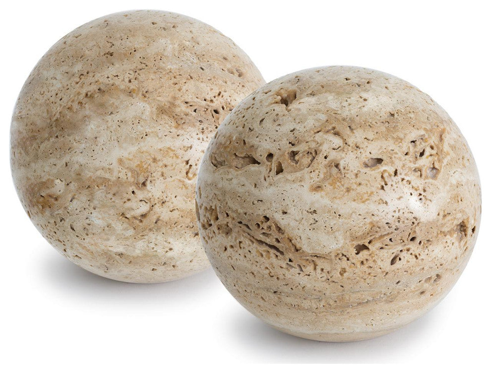 Sloane Travertine Bookend Set