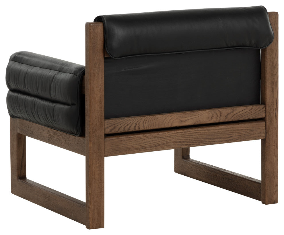 Ferguson Lounge Chair, Vintage Black Night Leather