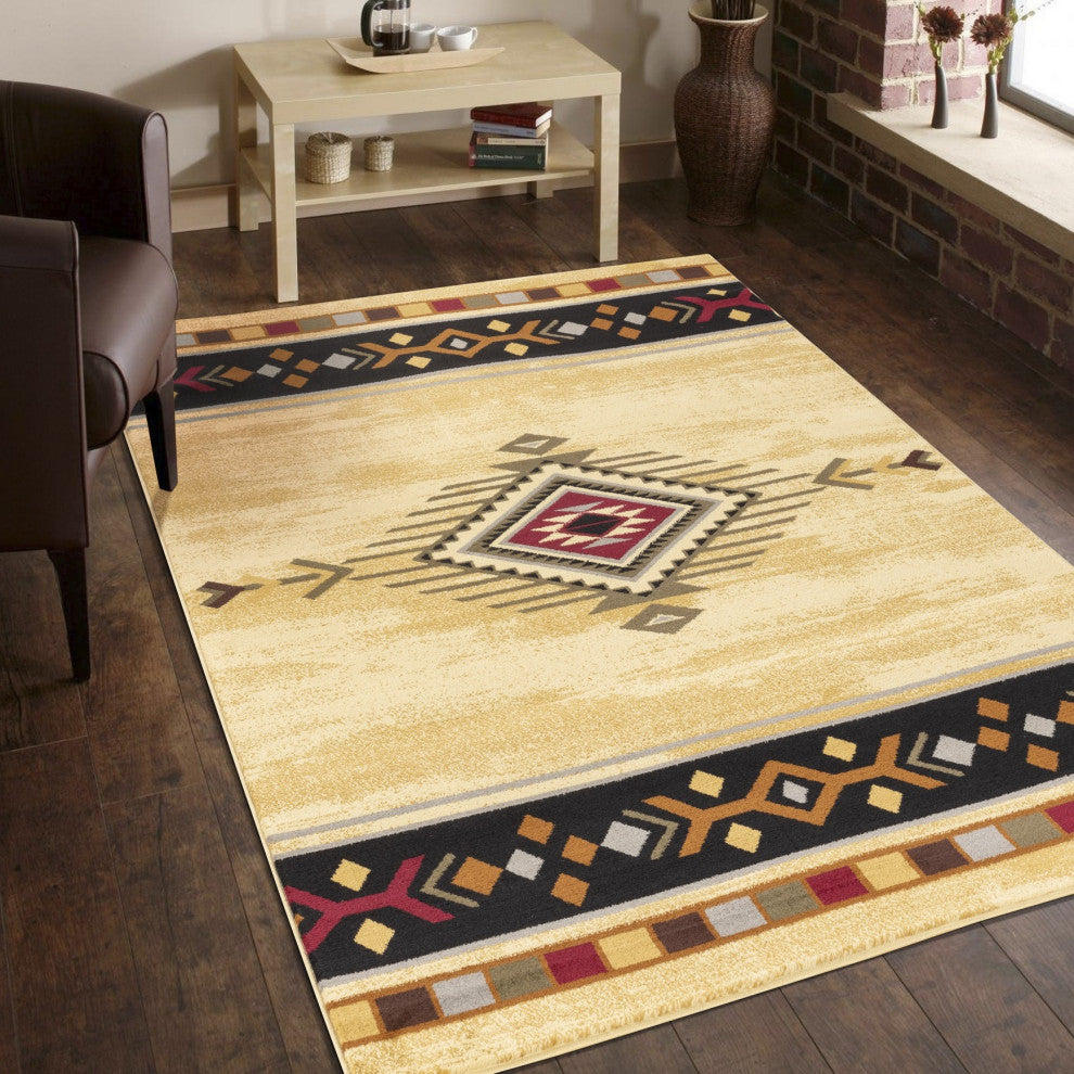 Yellowstone YLS4003 Cream 2 ft. x 3 ft. Southwest Area Rug