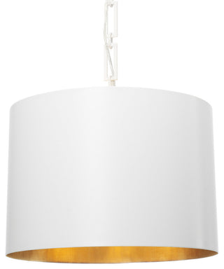 Alston 6-Light Chandelier, Matte White, Antique Gold