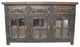 Abbot Reclaimed wood Rustic Bathroom Vanity, 60"x20"x32", Fake Middle Drawer