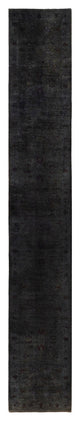 Overdyed One-of-a-Kind Hand-Knotted Area Rug Brown, 3' 2" x 20' 8"