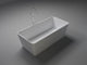 Vanity Art Solid Surface Resin Stone Freestanding Bathtub, Matte White, 67 in. X 32 in.