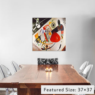 "Red Spot" Wrapped Canvas Art Print, 37x37x1.5