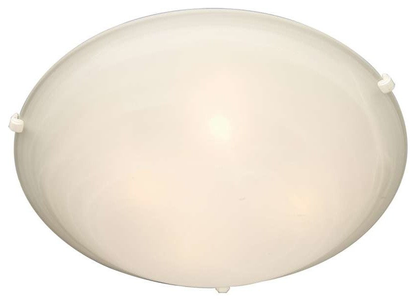 Maxim Lighting Malibu 2-Light Flush Mount White - 2680MRWT