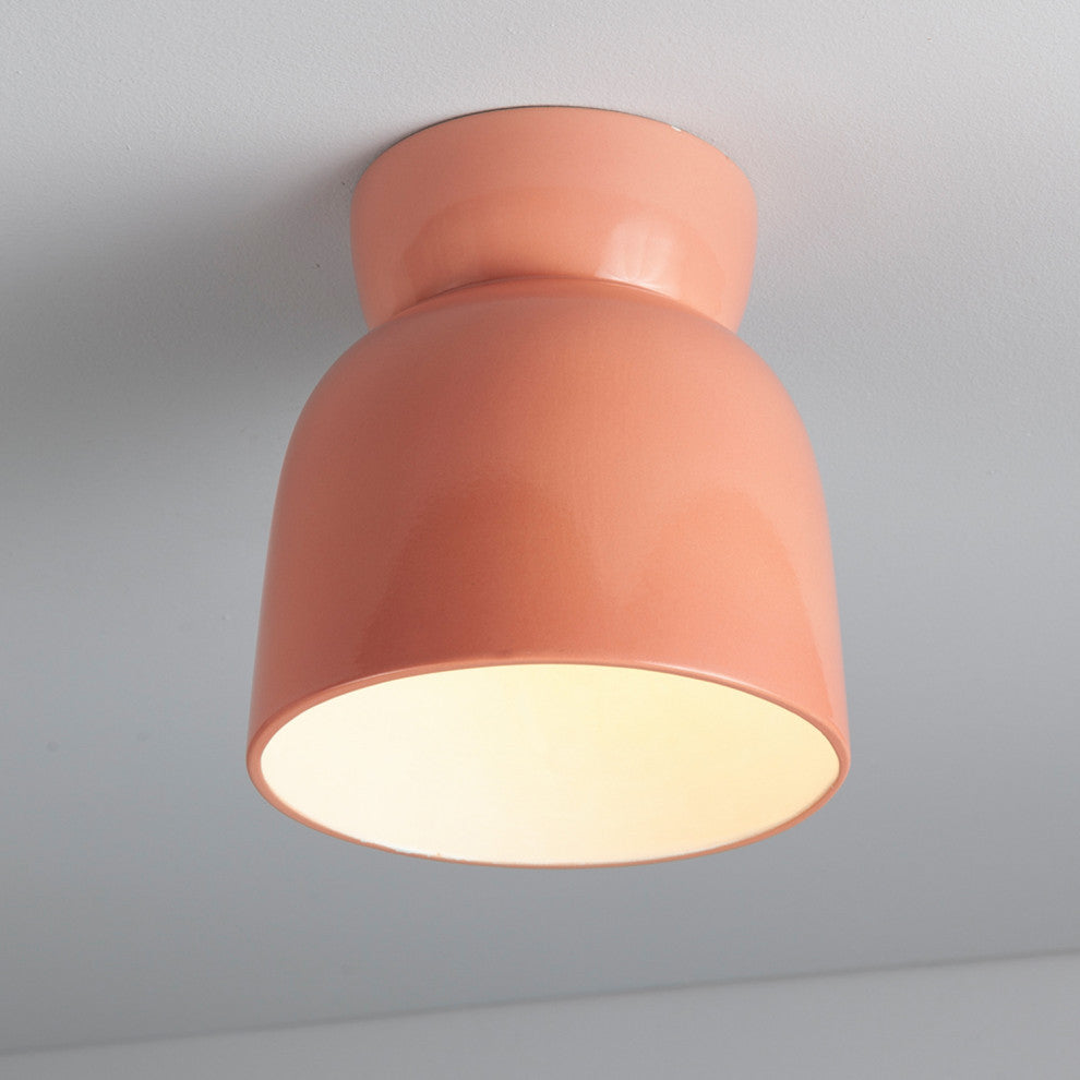 Hourglass Outdoor Flush-Mount, Gloss Blush, Led