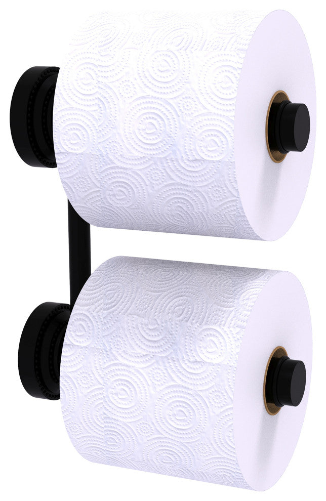 Dottingham 2 Roll Reserve Roll Toilet Paper Holder, Matte Black