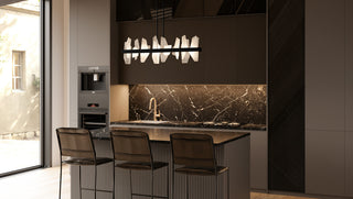 Quoizel PCAUR142 Aurelia 42"W LED Abstract Linear Chandelier - Soft Gold