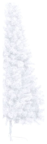 vidaXL Christmas Tree Artificial Half-Circle Xmas Tree with Stand White PVC