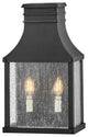 Hinkley Beacon Hill 2-Light Medium Wall Mount Lantern 17466MB, Museum Black
