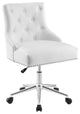 Regent Tufted Button Swivel Faux Leather Office Chair