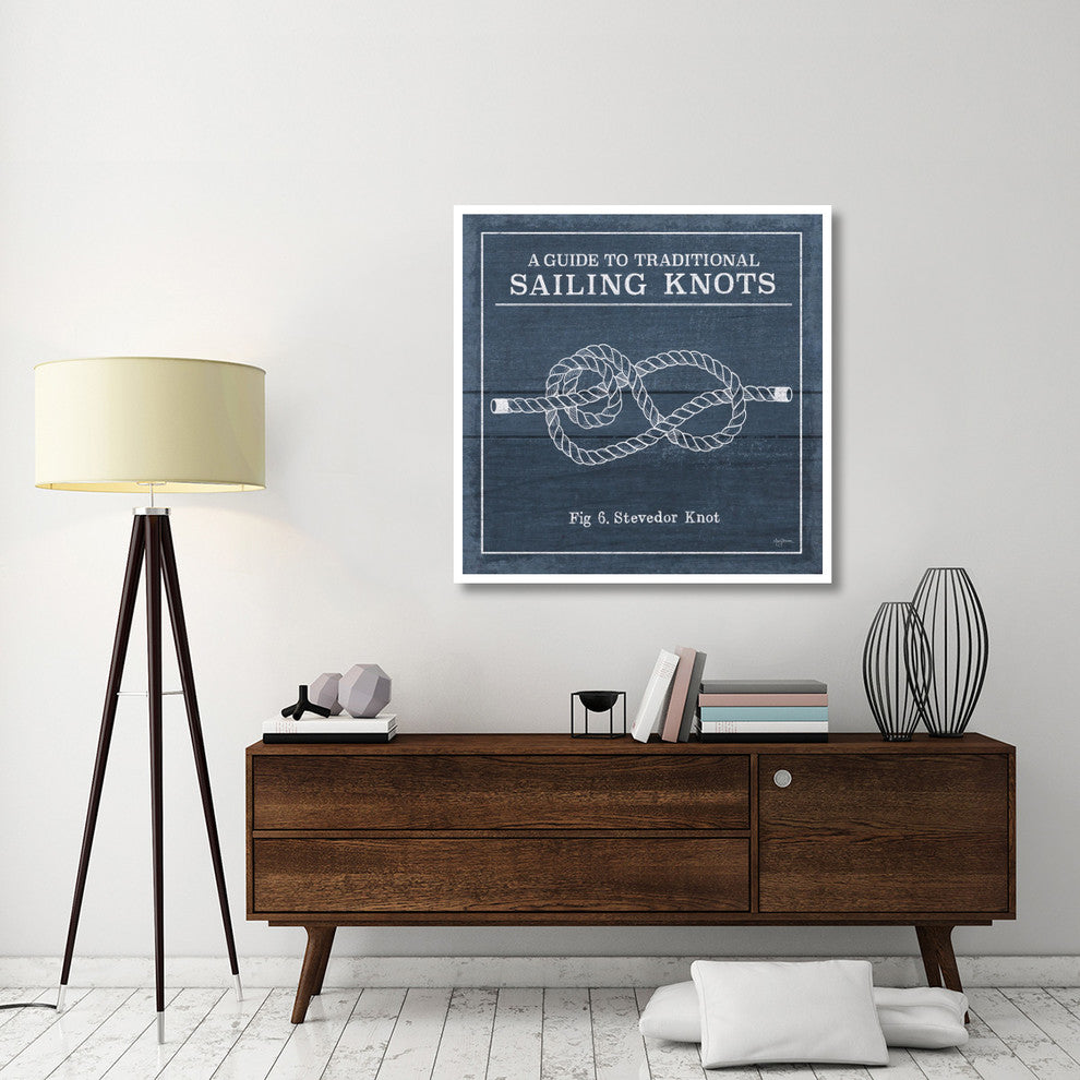 "Vintage Sailing Knots VI" Digital Paper Print by Mary Urban, 42"x42"
