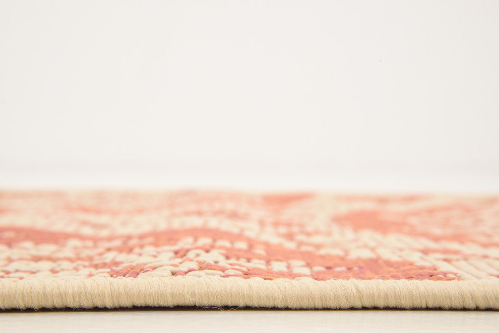 Unique Loom Beige Medallion Outdoor 2' 2 x 6' 0 Runner Rug