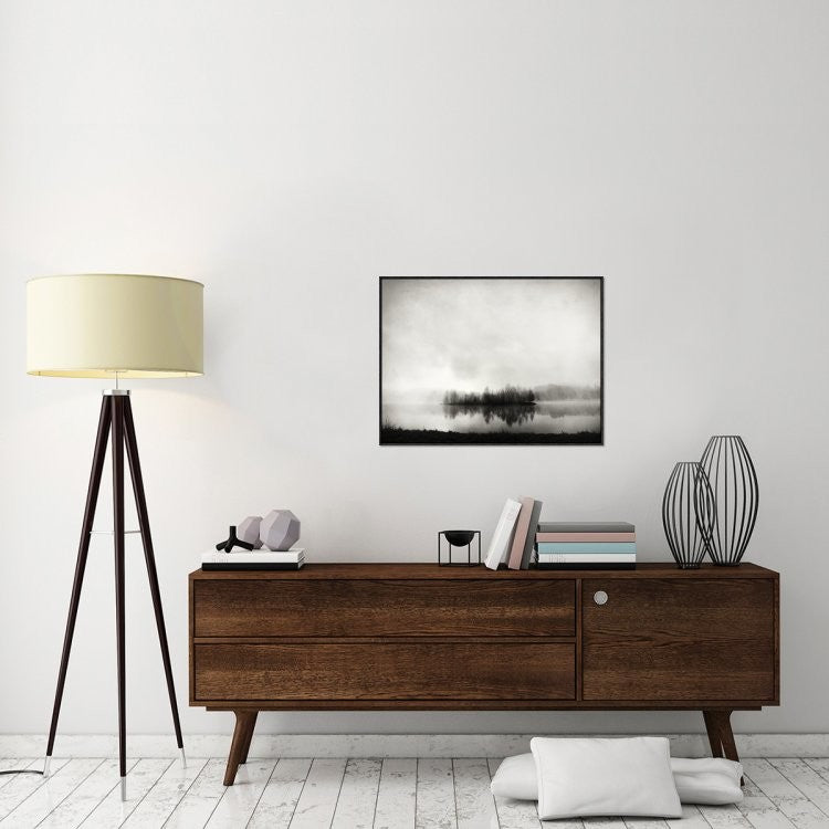 "Isle Of Silence" Framed Canvas Giclee by Franz Bogner, 33x25"