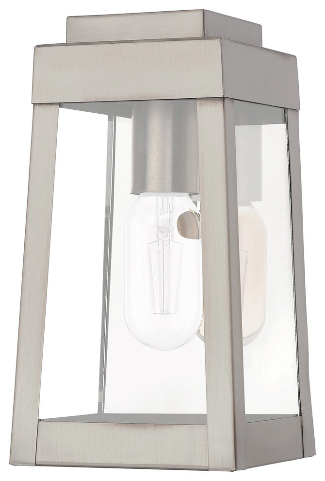 Livex Lighting Brushed Nickel 1-Light Outdoor Wall Lantern