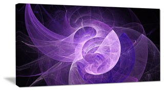 Purple Mystic Psychedelic Design, Oversized Abstract Canvas Art Print, 60x28