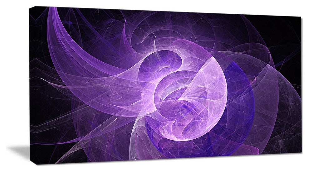 Purple Mystic Psychedelic Design, Oversized Abstract Canvas Art Print, 60x28