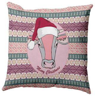 Mooy Christmas Accent Pillow, Light Pink, 16"x16"