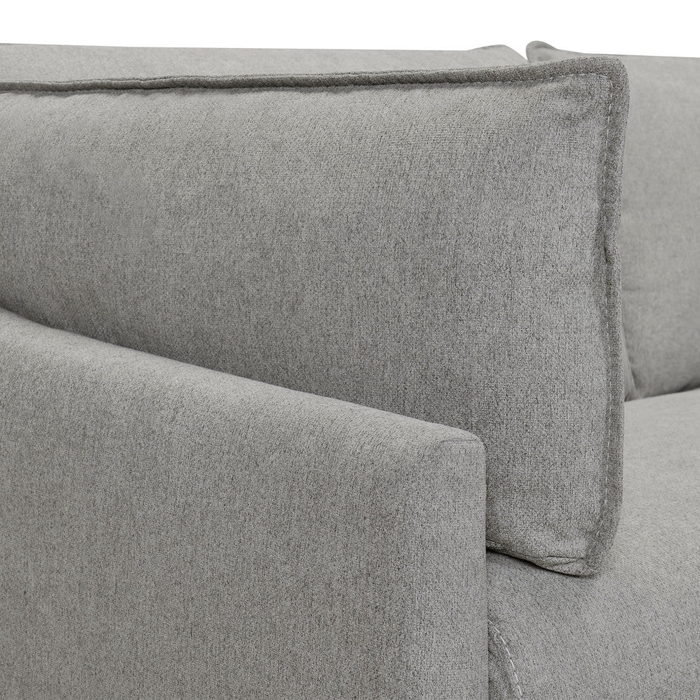 Juliett 80" Modern Power Reclining Sofa, Gray Pebble