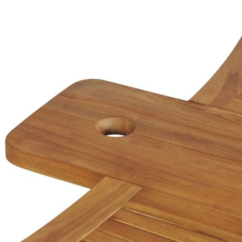 vidaXL Bar Table Brown Solid Teak Wood Large Foldable Bar Table