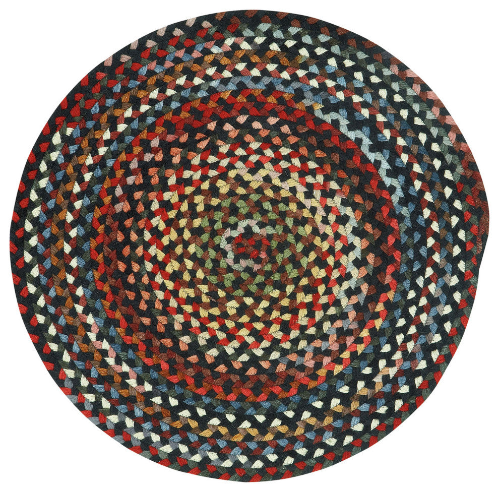 Capel St. Johnsbury Darkest Black 0440_300 Braided Rugs - 9' 6" Round