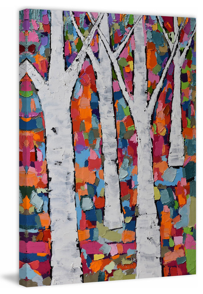 "Indian Summer" Painting Print on Wrapped Canvas, 24"x36"