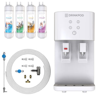 Drinkpod 2000 Series Bottleless Hot and Cold Touchless Water Dispenser, White