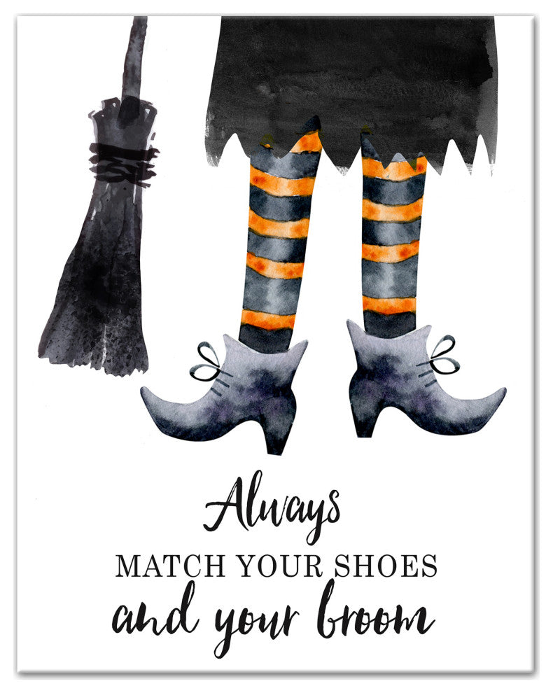 Match your Shoes and your Broom 11x14 Canvas Wall Art