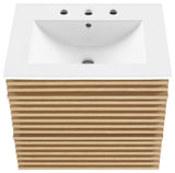 Render 24" Wall-Mount Bathroom Vanity, Oak White