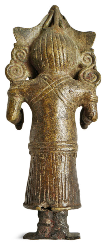 Consigned Antique Bronze Masked Knife Figure