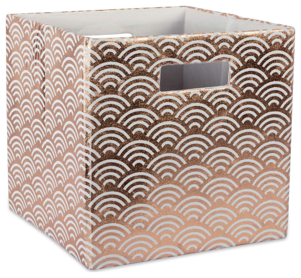 Polyester Cube Waves Copper Square 13"x13"x13"
