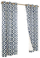 Pair of Thermal Insulated Grommet Top Curtains, Navy, 80"w X 84"l