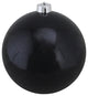 Jet Black Shatterproof Shiny Christmas Ball Ornament, 12"